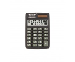 Калькулятор кишеньковий Brilliant 58х88х10 мм 8 розрядний чорний (BS-100CX)