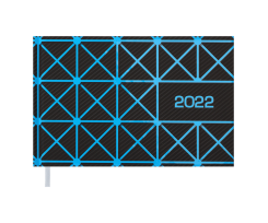 Щотижневик датований Buromax Linea 2022 84х154 мм 128 аркушів лінія чорно-синій (BM.2757-02)