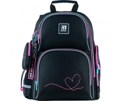 Школьный рюкзак Kite Education Heart 38x28x15 см 13.25 л черный (K24-702M-1 (LED))