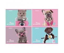 Тетрадь для рисования Kite Studio Pets, 24 листов, A4, скоба (SP19-242)