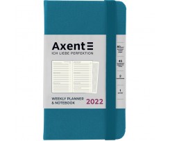 Щотижневик датований Axent Pocket Strong 2022 А6- 96 аркушів синій (8508-22-47-A)