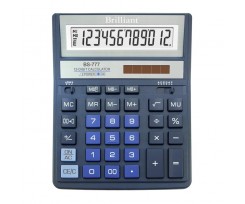 Калькулятор настольный Brilliant 157x200x31мм 12 разрядный синий пластик (BS 777ВL)
