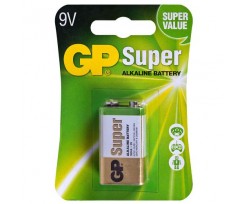 Батарейка GP SUPER ALKALINE 9V 1604A-5UE1 6LF22 (4891199002311)