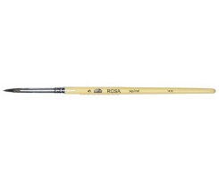 Пензель ROSA 1410 білка кругла № 10 коротка ручка (9408810B)