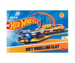 Пластилин восковой Kite Hot Wheels 480 г 24 цветов (HW25-089)