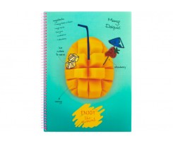 Блокнот Optima Cocktail Mango A4 80 аркушів клітинка асортi (O20846-27)