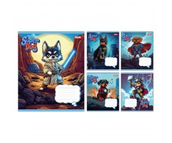 Зошит шкільний 1 Вересня Super Dog А5 12 аркушів клітинка (768252)