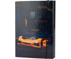 Папка для зошитів Kite Fast Cars на гумці В5 картон (K20-210-02)