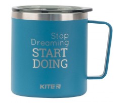 Термокружка Kite Stop dreaming Start doing 400 мл синяя (K22-379-02-2)