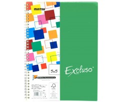 Блокнот Mintra EXCLUSO A4 клітинка 72 аркуші зелений (983326)