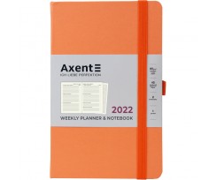 Щотижневик датований Axent Partner Strong 2022 А5- 96 аркушів персиковий (8505-22-42-A)