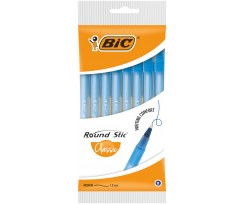 Ручка Bic Round Stic 0.32 мм 8 штук синяя (bc928497)