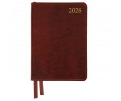 Щоденник датований 2026 Leo Planner Aldento A6 352 сторінки коричневий (252674)