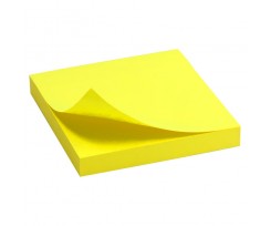 Блок паперу Axent Delta з клейким шаром 75x75 мм 100 аркушів жовтий (D3414-11)