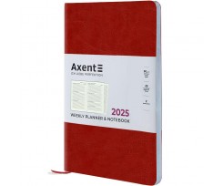 Щотижневик датований 2025 Axent Partner City Soft 125x195 мм 192 сторінки бордовий (8521-25-04-A)
