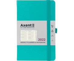 Щотижневик датований Axent Partner Strong 2022 А5- 96 аркушів бірюзовий (8505-22-16-A)