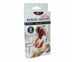 Набір маркерів Santi sketch Skin Tones 6 шт (390568)