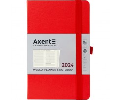 Щотижневик 2024 Axent Partner Strong 125х195 мм 96 аркушів червоний (8505-24-05-A)