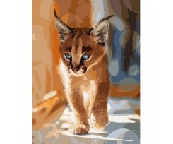 Картина за номерами Ідейка Маленький каракал 40х50 см (КНО4165)