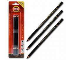 Карандаш художественный Koh-i-Noor Gioconda 4.2 мм 3 штуки черный (8811003001BL)