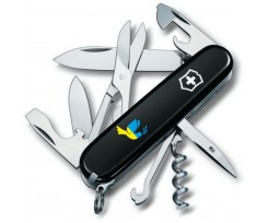Складаний ніж Victorinox Climber Ukraine 14 функцій чорний (Vx13703.3_T1036u)