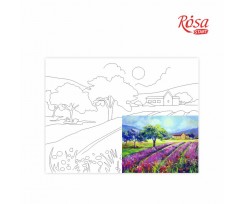 Полотно на картоні з контуром ROSA START Пейзаж №19 30х40 см бавовна акрил (GPA283819)