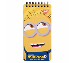 Блокнот Yes Minions 80х160 мм 60 листов линия спираль (151767)