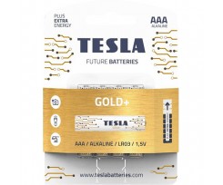 Батарейка Tesla Battery Alkaine AAA 1.5V Gold 4 шт (8594183392264)