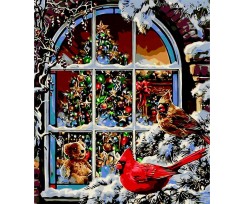 Картина за номерами ZiBi Art Line Вікно у Різдво 40х50 см (ZB.64117)