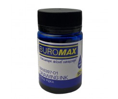 Тушь жидкая Buromax 50 мл синяя (BM.8397-01)