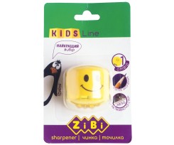 Чинка Zibi Kids line Смайлик з контейнером жовтий (ZB.5533-1)