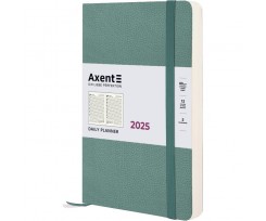 Дневник датированный 2025 Axent Partner Soft Skin А5 360 страниц серо-лазурный (8810-25-48-A)