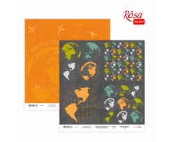 Бумага для скрапбукинга ROSA TALENT Make your journey 5 двусторонний 30х30 см 200 г / м2 (5316017)