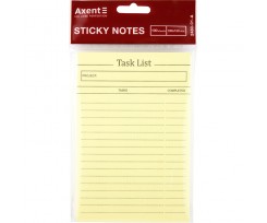 Блок паперу Axent Task list з клейким шаром 100x150 мм 100 аркушів жовтий (2480-01-A)