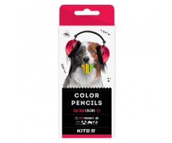 Олівці кольорові двосторонні Kite Dogs 12 штук 24 кольори (K22-054-1)