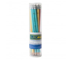 Олівець графітовий Buromax Pastel з ластиком 2.2 мм 20 штук асорті (BM.8526-20)