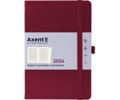 Щотижневик 2024 Axent Prime Strong 145х210 мм 96 аркушів винний (8507-24-46-A)