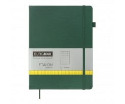 Книга записна Buromax Etalon 190x250 мм 96 аркушів клітинка зелена (BM.292160-04)