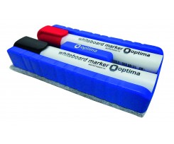 Набір 2 маркери з губкою для білих дошок OPTIMA (магнітна підставка)