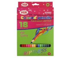 Олівці кольорові VGR Happyness 18 штук асорті (Я16892_10118B)