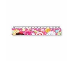 Линейка Yes Sweet cream 15 см прозрачная (370606)
