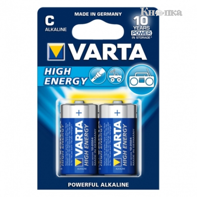 Батарейки VARTA Energy High Energy LR14 C 1.5 V, 2шт. (*58792) 
