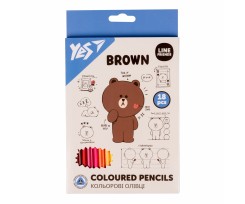 Олівці кольорові Yes Line Friends 18 кольорів (290712)