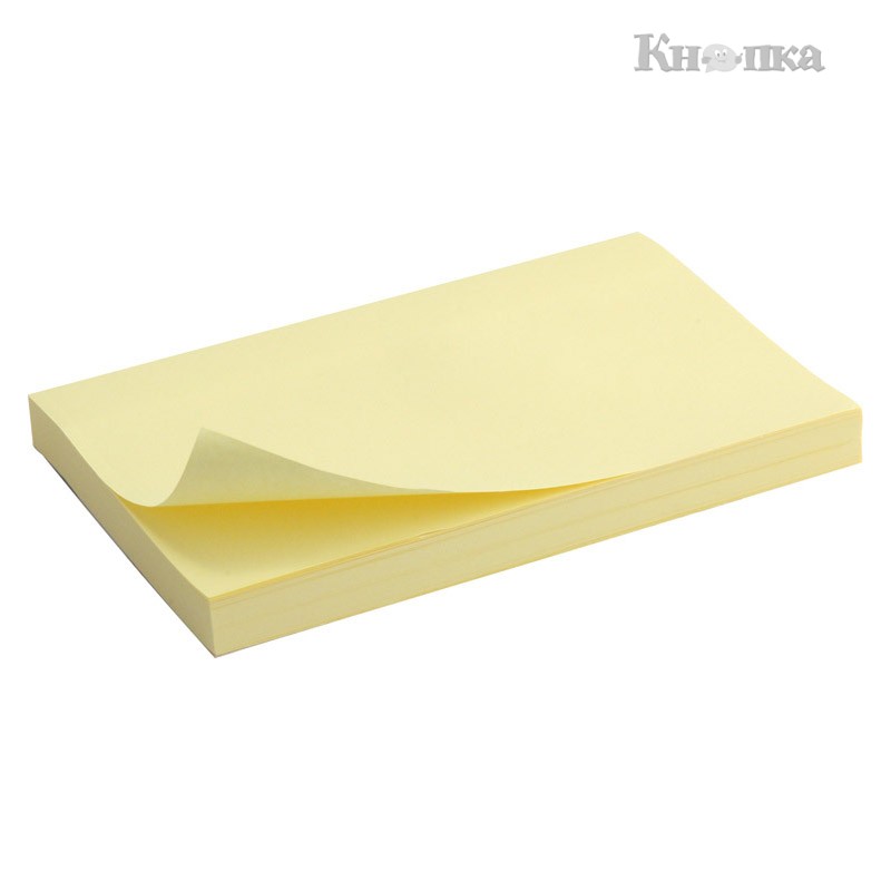 Блок паперу Axent Delta з клейким шаром 75x125 мм 100 аркушів жовтий (D3316-01)
