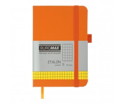 Книга записная Buromax Etalon 95x140 мм 96 листов оранжевая клетка (BM.296160-11)