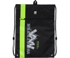 Сумка для взуття Kite Education з кишенею 49х36 см чорна (K21-601L-1)