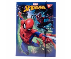 Папка для тетрадей Yes Marvel Spiderman В5 на резинке синяя (491898)