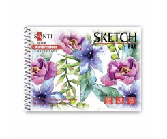 Альбом для акварели Santi Flowers А5 Paper Watercolour Collection 20 листов (130497)