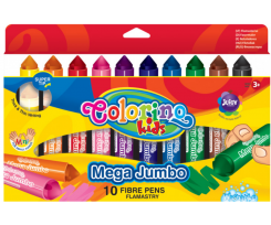 Фломастери COLORINO Mega Jumbo, асорті, 10 шт.  (32124PTR)
