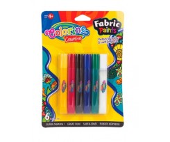 Фарби Colorino Creative для тканин 10.5 мл 6 кольорів асорті (68888PTR)